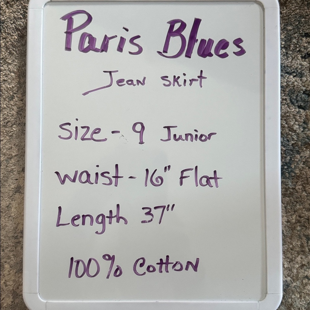 Paris Blues Long Denim Maxi Skirt Junior 9 100% Cotton - Picture 6 of 6
